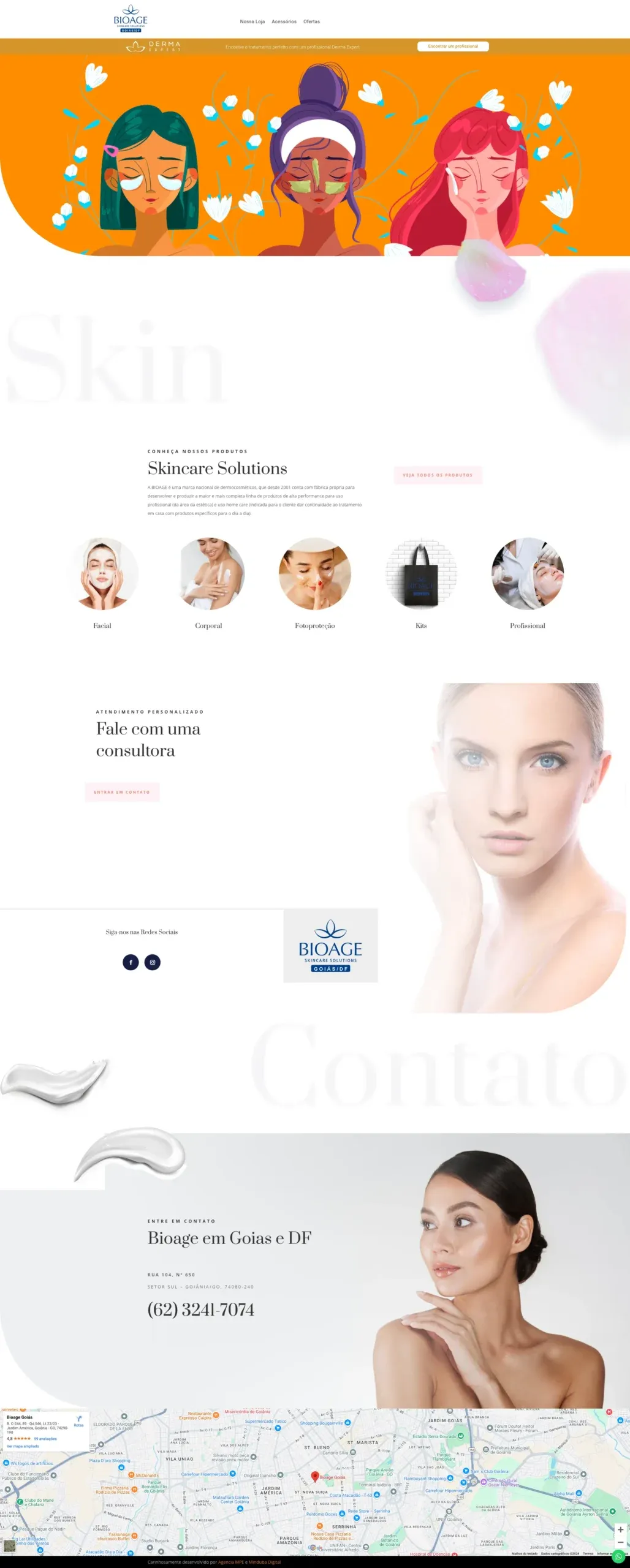 Site de Bioage Goiás criado pela Minduba Digital