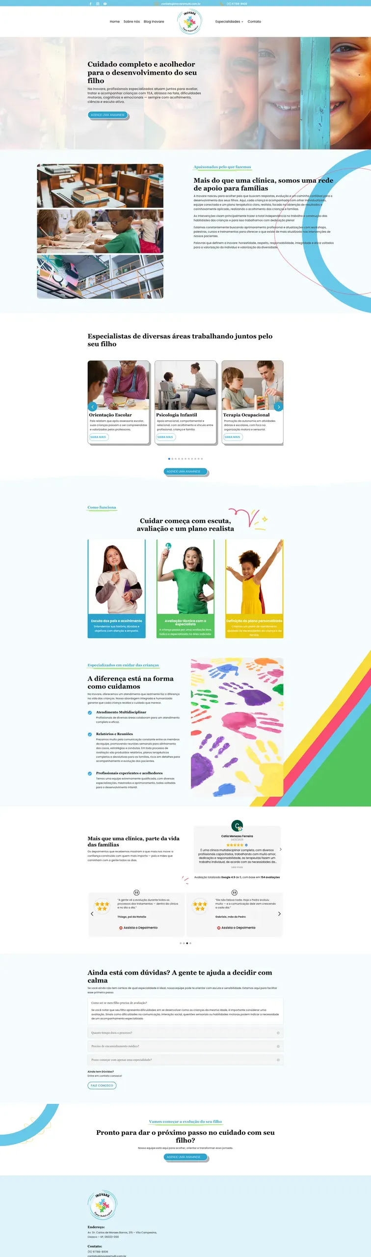 Site de Inovare Multi criado pela Minduba Digital